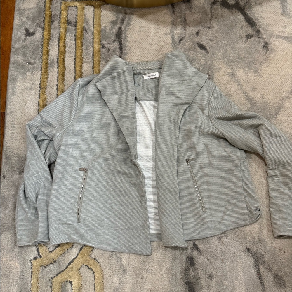 Calvin Klein women’s gray jacket/blazer/cardigan size XL